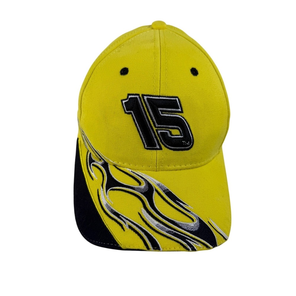NASCAR Paul Menard 15 Menards Racing Hat‎ Yellow Flame Adjustable Cap Signature
